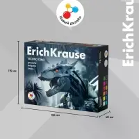 Гуашь 12 цветов ErichKrause Techno Dino, 17 мл
