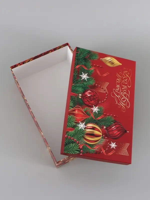 Коробка новогодняя подарочная &laquo;Елочные игрушки&raquo;, 32.5&times;20&times;12.5 см
