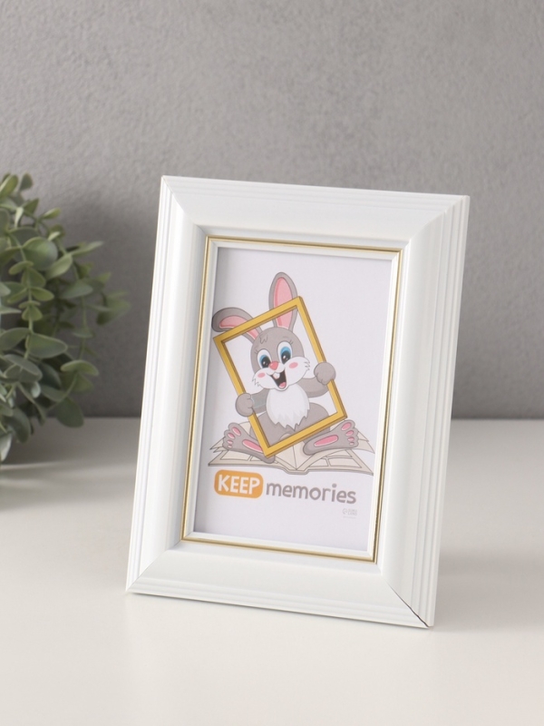 Фоторамка пластик "Рамин" 10х15 см, 1008-WG белый