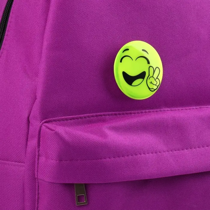 Светоотражающий значок &laquo;Всем мир&raquo;, d=5.8 см, жёлтый