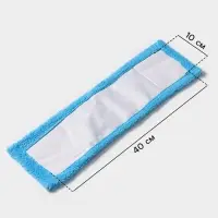 Насадка для плоской швабры &laquo;Доляна&raquo;, 42&times;12 см, микрофибра, 60 г, голубая