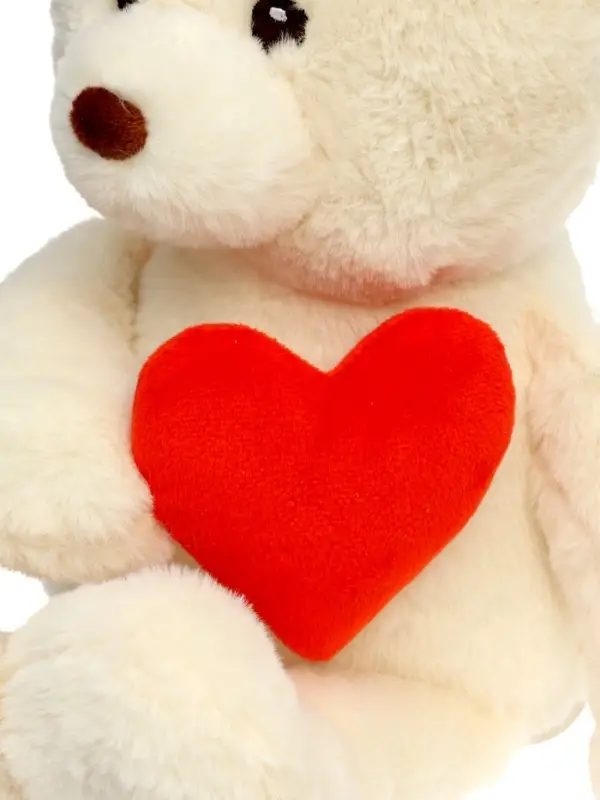 Мягкая игрушка "Медведь Люк", цвет молочный, с сердцем, 35см МЛюк/25/53