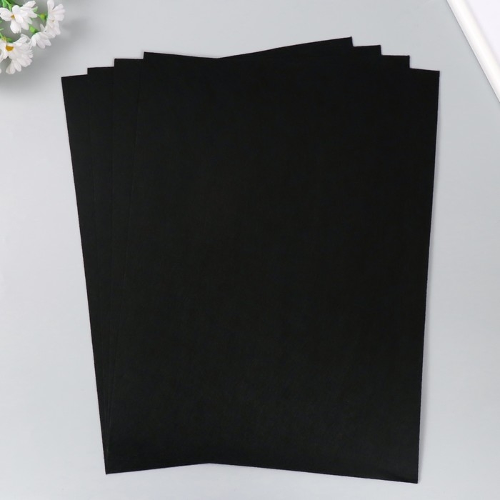 Фетр 2 мм Фетр 2 мм "Чёрный" набор 4 листа 30х40 см