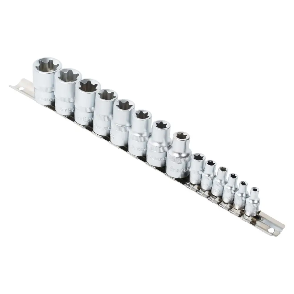 Набор головок 1/2"DR и 1/4"DR TORX 14пр. (E4-E24), пласт.подвес
