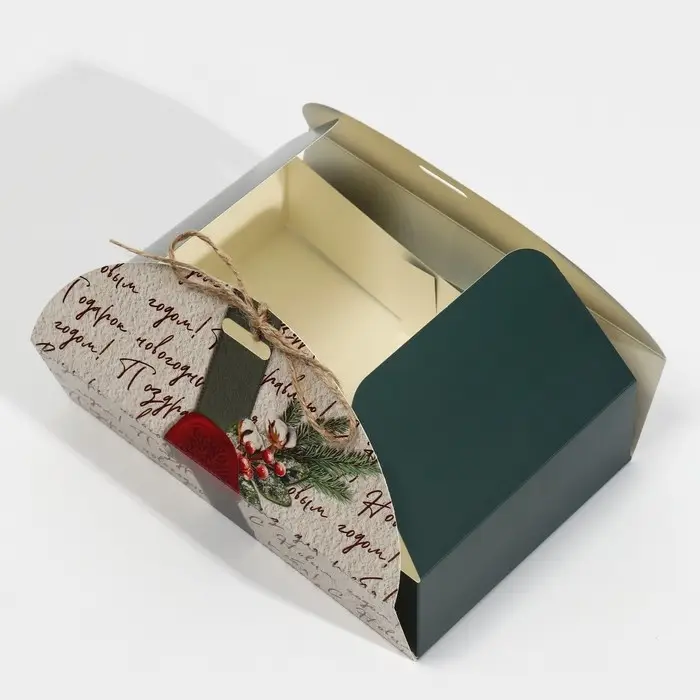 Коробка новогодняя складная «Новогодняя посылка», 22 х 15 х 6 см, Новый год Коробка новогодняя складная «Новогодняя посылка», 22 х 15 х 6 см, Новый год