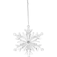Подвеска светодиодная «Ледяная снежинка» 11 см, 1 LED, от батареек LR41×3, свечение RGB Подвеска светодиодная «Ледяная снежинка» 11 см, 1 LED, от батареек LR41×3, свечение RGB