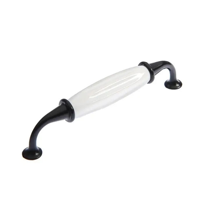 Ручка-скоба мебельная ТУНДРА PC181, 128 мм, цвет черный