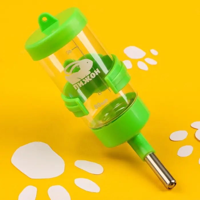 Поилка для грызунов &laquo;Пижон&raquo;, 80 мл, зелёная