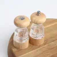 Набор мельниц для соли и перца Доляна, 2 предмета: 10.5&times;5 см, 11.5&times;5 см, прозрачный