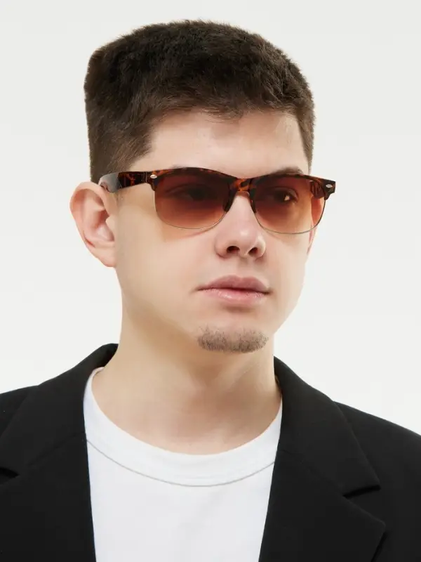 Очки солнцезащитные женские &laquo;OneSun. Леопардовый принт&raquo;, uv 400, дужка 14.5 см, ширина 14 см, 4.5&times;6 см, флекс-дужки