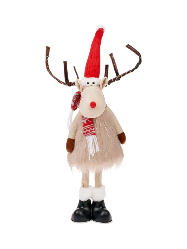 Фигура текстиль «Новогодний лосик» 58 см, 10 LED, от батареек CR2032×1, свечение тёплое белое Фигура текстиль «Новогодний лосик» 58 см, 10 LED, от батареек CR2032×1, свечение тёплое белое