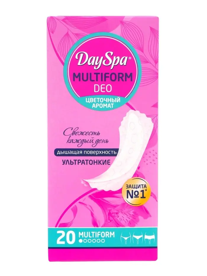 Прокладки ежедневные Day Spa, мультиформ, цветочный аромат, ультратонкие, 20 шт.