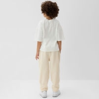 Брюки флисовые детские MINAKU: Fleece Soft, цвет бежевый, рост 110 см