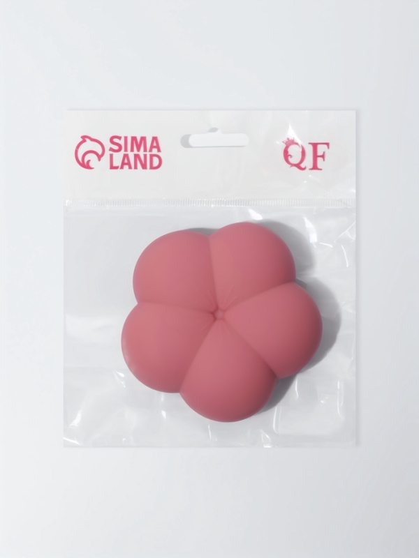 Расчёска массажная «Цветок», 8.5×4 см, розовая