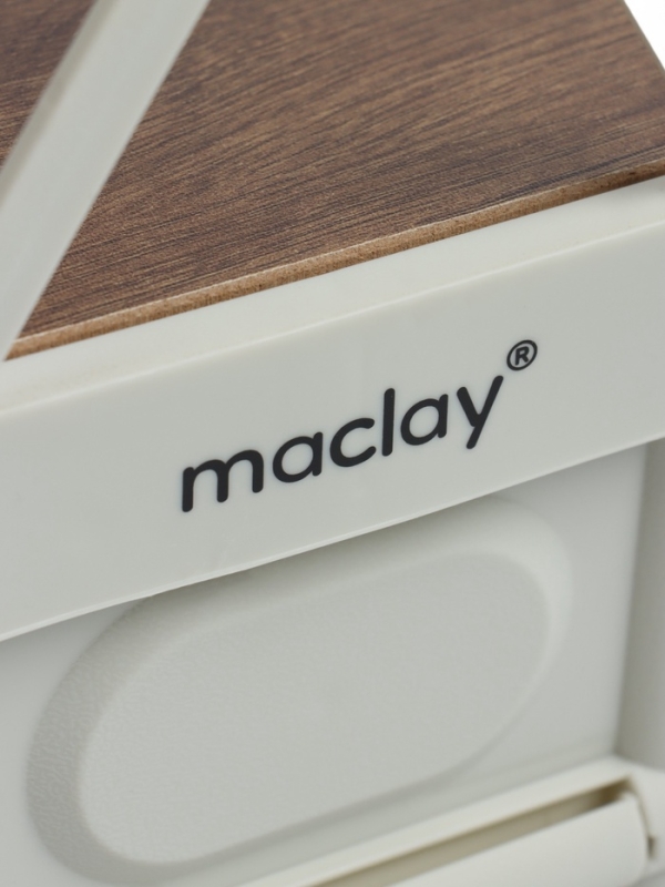 Стол - корзина Maclay 2 в 1, складной, 15 л, 33 х 22 х 17/4,5 см, светло-серый