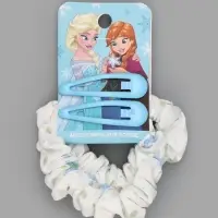 Аксессуары для волос: резинки 2 штуки, заколки 2 штуки, голубые, &laquo;Снежная принцесса&raquo;