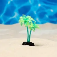 Растение для аквариума и террариума &laquo;Пальма&raquo;, светящееся, 10 см, зелёное