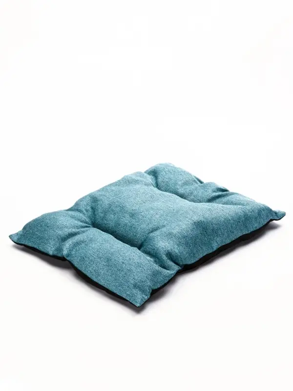 Лежанка для кошек и собак, 65&times;55&times;15 см, мебельная ткань, голубая