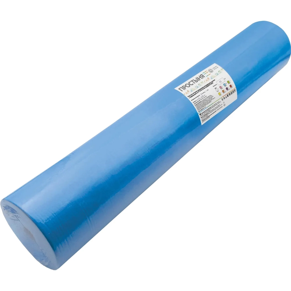 Простыня в рулоне 70х200, спанбонд, голубой (100шт/рул) 4 рул/уп, Sense