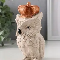 Фигура «Сова императорская», 14×8×8 см, бежевая