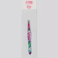 Пинцет скошенный, узкий, 8.5 см, рисунок МИКС