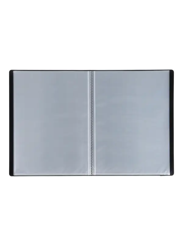 Папка с 30 вкладышами А4, 500 мкм, Calligrata, текстура &laquo;песок&raquo;, чёрная