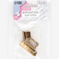 Застёжка для сумки, 3.9&times;2.6 см, цвет золотой