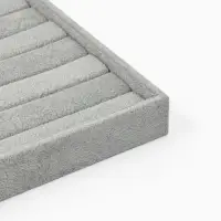 Подставка для колец &laquo;QF. Флок&raquo;, 7 полос, 35&times;24&times;3 см, серая