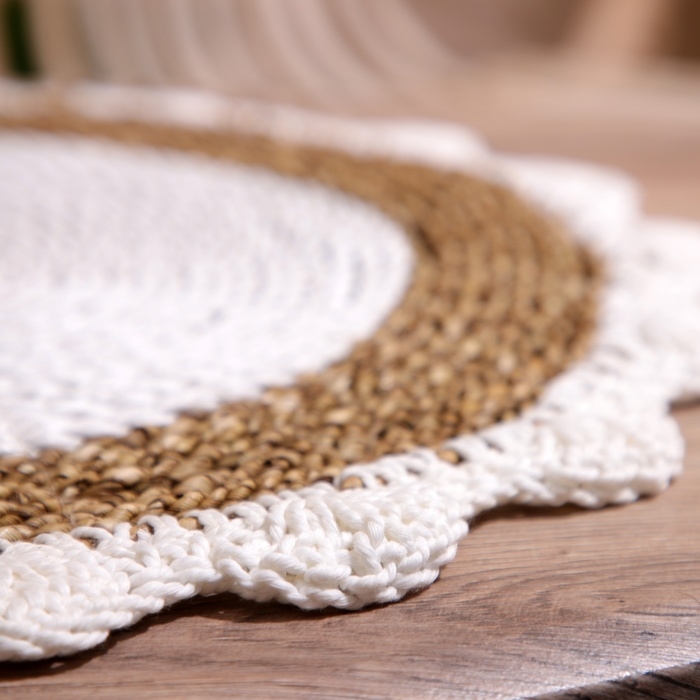 Коврик плетёный круглый 35 см Коврик плетёный круглый 35 см