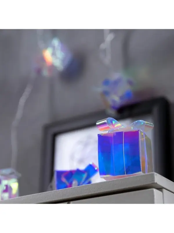 Гирлянда &laquo;Нить&raquo; 2.5 м с насадками &laquo;Подарки&raquo;, IP20, прозрачная нить, 10 LED, свечение белое, 220 В