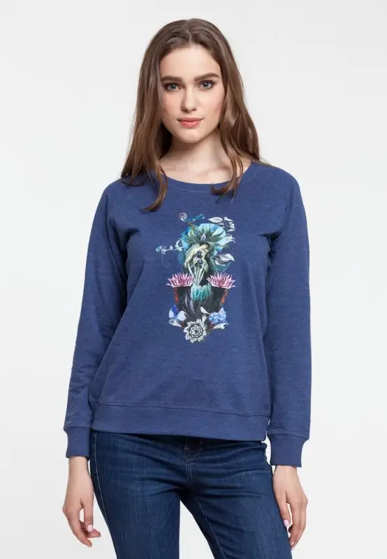 Толстовка Beauty Sleep, синий меланж, размер S Толстовка Beauty Sleep, синий меланж, размер S