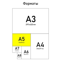 Блокнот А5, 40 листов. На гребне в клетку «Мечтай.Создавай.Действуй»