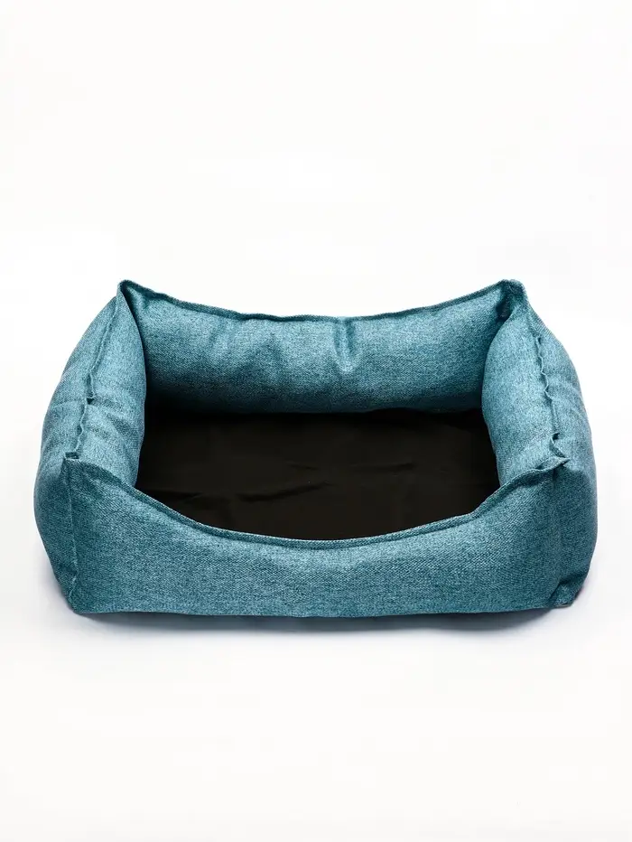 Лежанка для кошек и собак, 65&times;55&times;15 см, мебельная ткань, голубая