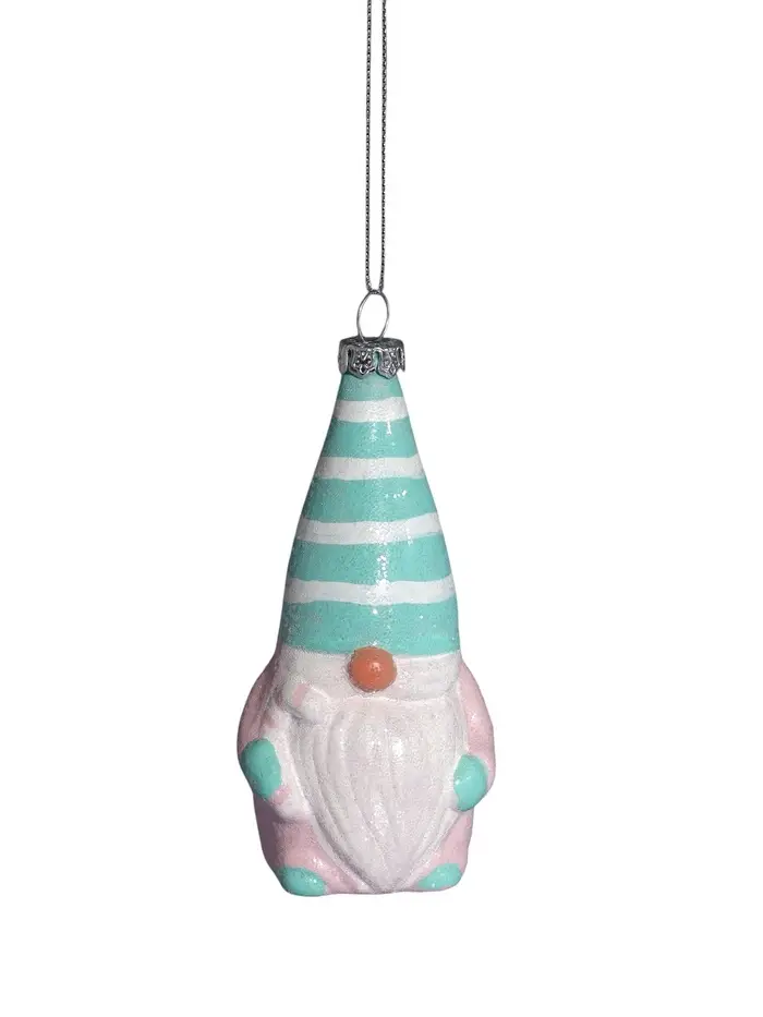 Ёлочная игрушка &laquo;Блеск праздника. Гномик&raquo;, 11&times;5.5 см, розово-зелёная