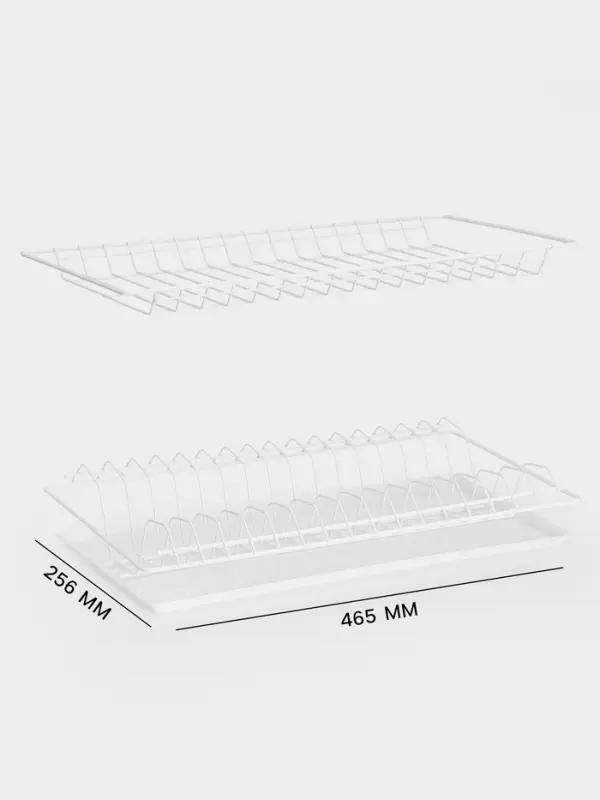 Сушилка для посуды с поддоном для шкафа 50 см, 46.5&times;25.6 см, белая
