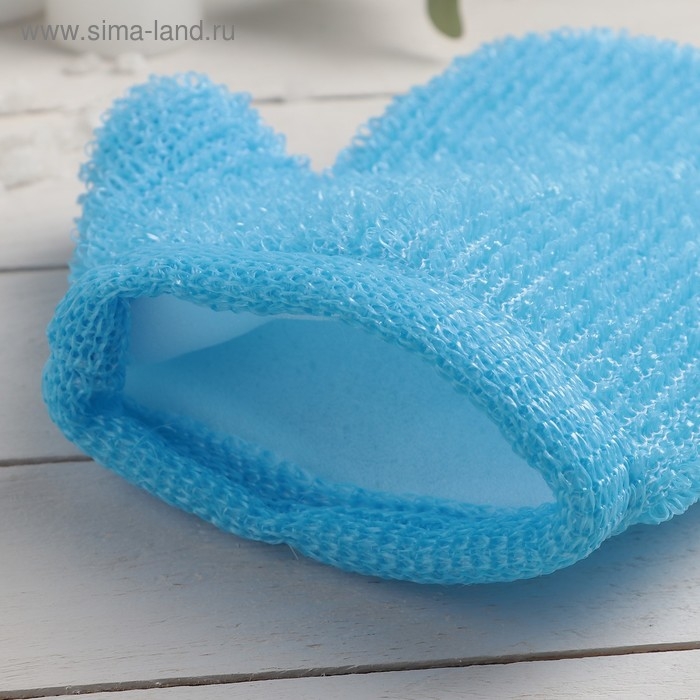 Мочалка для тела «Варежка», 27×22 см, цвет МИКС