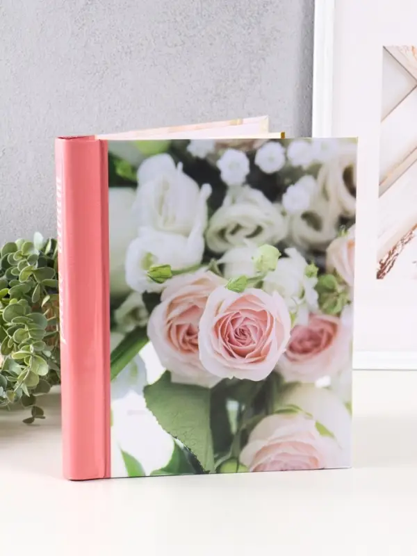Фотоальбом 30 магнитных листов 23X28см, Фотоальбом 30 магнитных листов 23X28см, "Розы", пер-т внутр.спираль