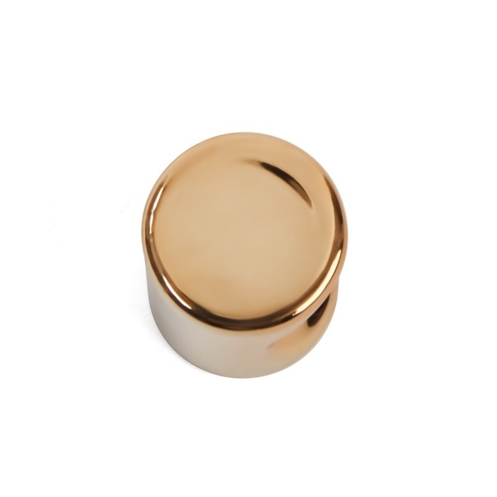 Ручка-кнопка CAPPIO РК102, d=18 мм, пластик, цвет золото, 8 шт.