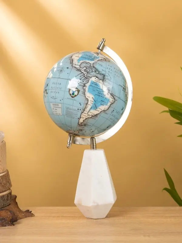 Глобус сувенирный, 18×15×33.5 см, подставка мрамор