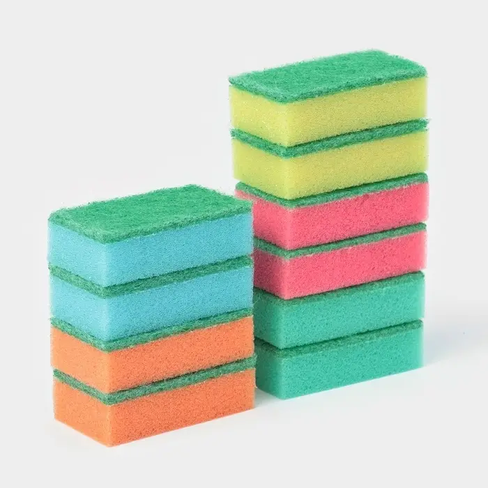 Набор губок для посуды с чистящим слоем Доляна «Эконом», 7.5×4.5×2.5 см, 10 шт. Набор губок для посуды с чистящим слоем Доляна «Эконом», 7.5×4.5×2.5 см, 10 шт.