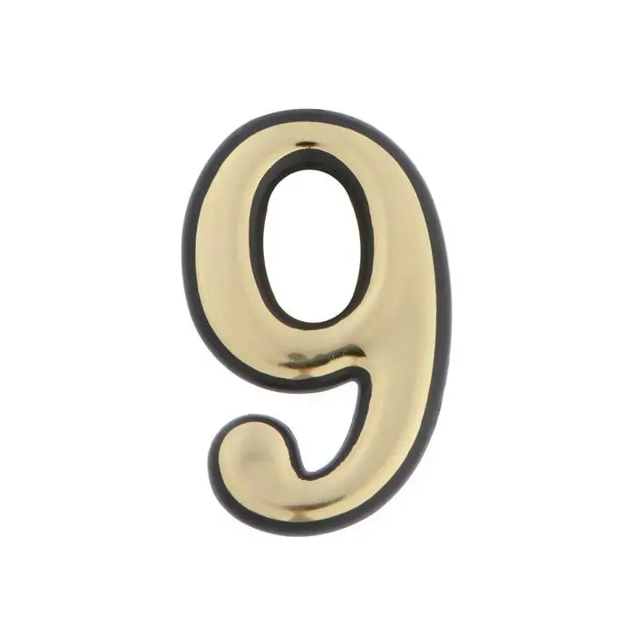 Цифра дверная 9 ТУНДРА, пластиковая, цвет золото, 1 шт. Цифра дверная 9 ТУНДРА, пластиковая, цвет золото, 1 шт.