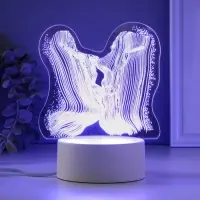 Светильник 3D RISALUX &laquo;Поцелуй&raquo;, LED-ночник, RGB, от сети
