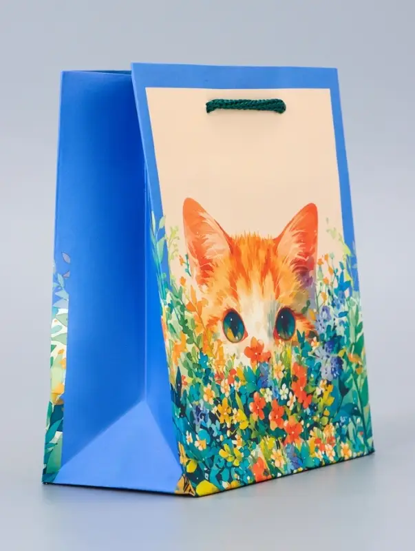 Пакет подарочный ламинированный &laquo;Котик&raquo; 11.5&times;14.5&times;6.5 см
