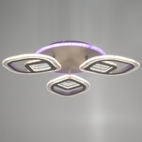 Люстра с ПДУ 1146/3WT LED 81Вт 3000-6000К+подсветка основания диммер белый 50х50х9 см BayerLux 52507