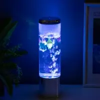 Светильник "Аквариум с рыбками" LED RGB 4,5Вт USB серебро 8,7х8,7х27 см Светильник "Аквариум с рыбками" LED RGB 4,5Вт USB серебро 8,7х8,7х27 см