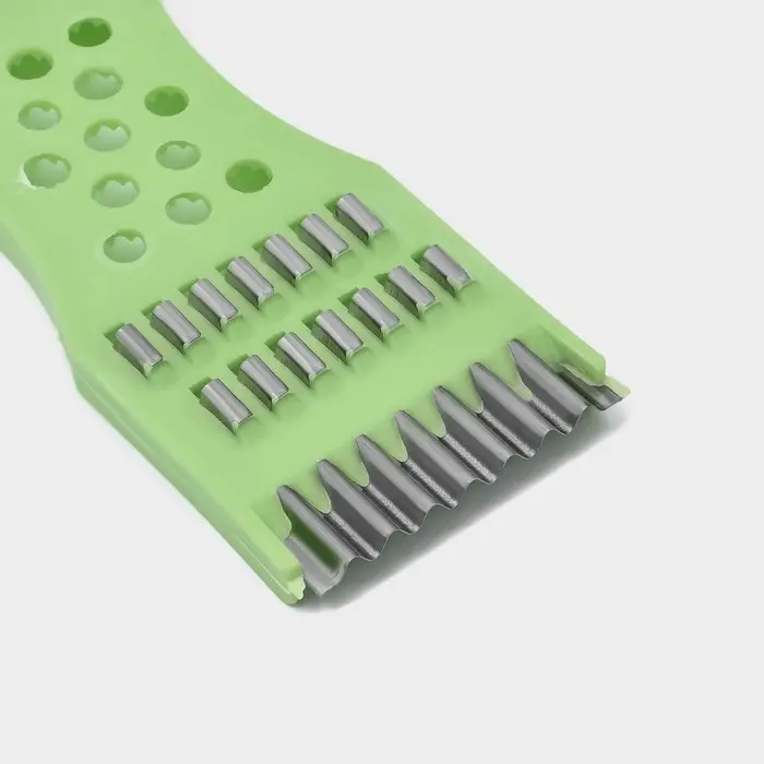 Овощечистка с тёркой и шинковкой Доляна, 17 см, зелёная Овощечистка с тёркой и шинковкой Доляна, 17 см, зелёная