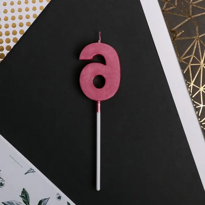 Свеча для торта, цифра «6», 11,5 х 2,3 см Свеча для торта, цифра «6», 11,5 х 2,3 см