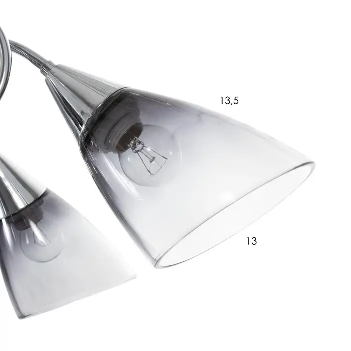 Светильник потолочный BayerLux &laquo;Марианна&raquo;, люстра 8хЕ27, 40 Вт, чёрный, 77&times;77&times;33 см