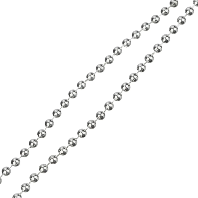 Бусы новогодние  из полистирола Серебрянная / 270х0,5см арт.94067