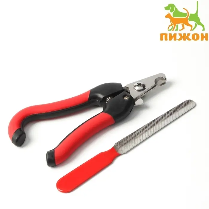 Набор по уходу за когтями: когтерез боковой, отверстие 11 мм и пилка, МИКС